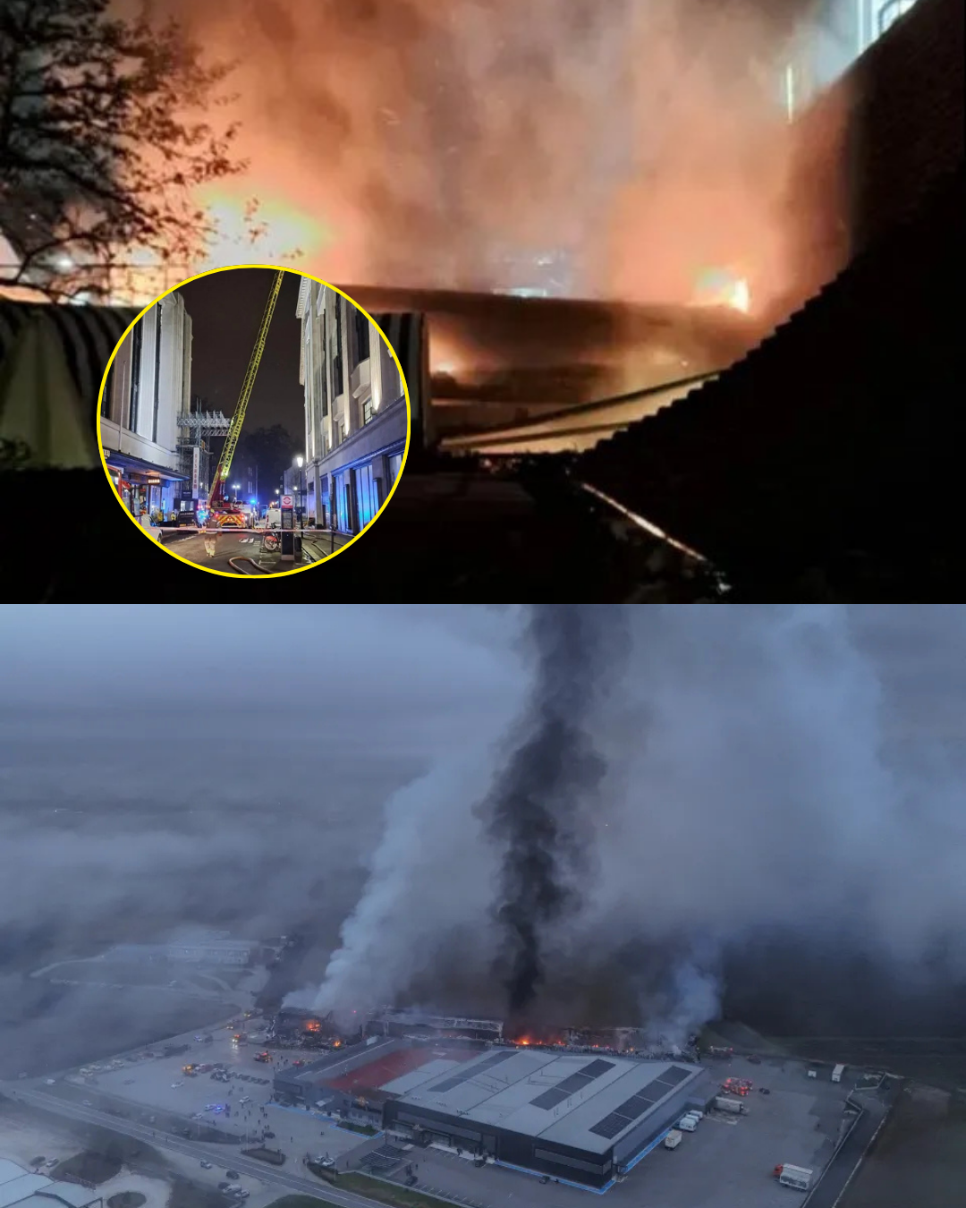 A Major Fire Breaks Out at an Office Building on a Busy Street—80 Firefighters Rush to the Scene