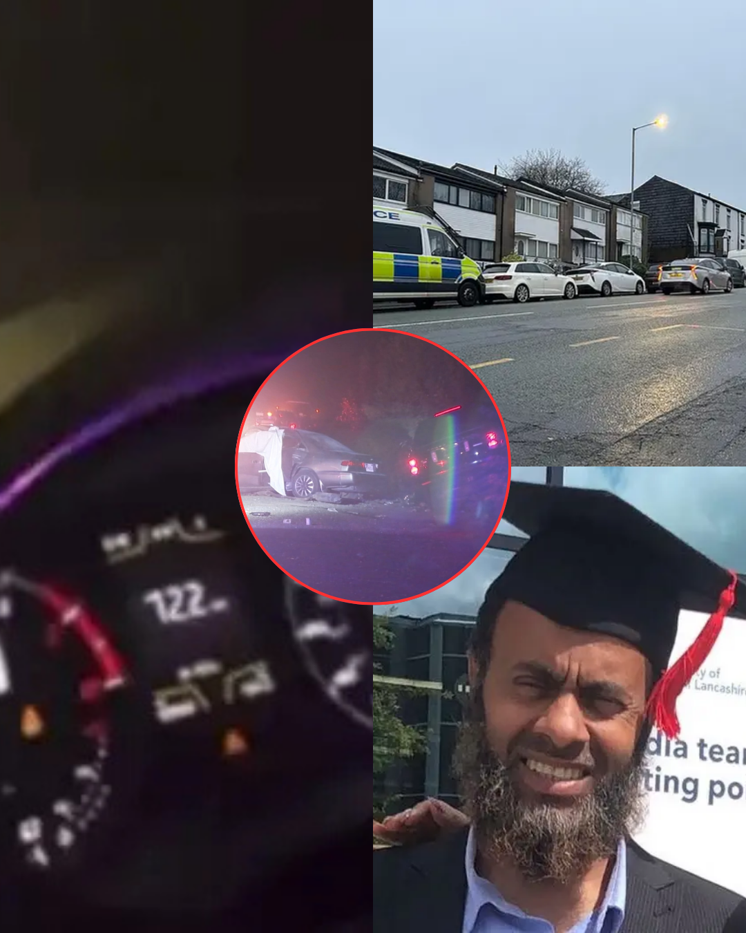 Sh/ocking Video Shows Car Racing at 122 MPH Moments Before Head-On Cra/sh With Taxi