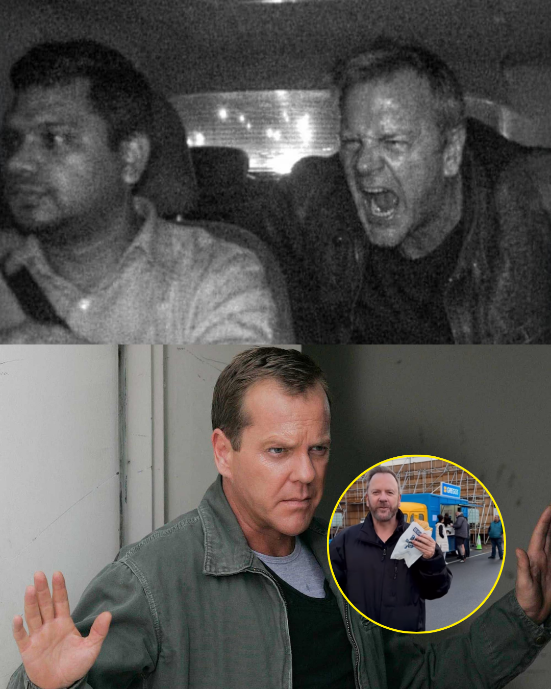CCTV Captures Entire Rideshare Altercation Involving Kiefer Sutherland in Hollywood