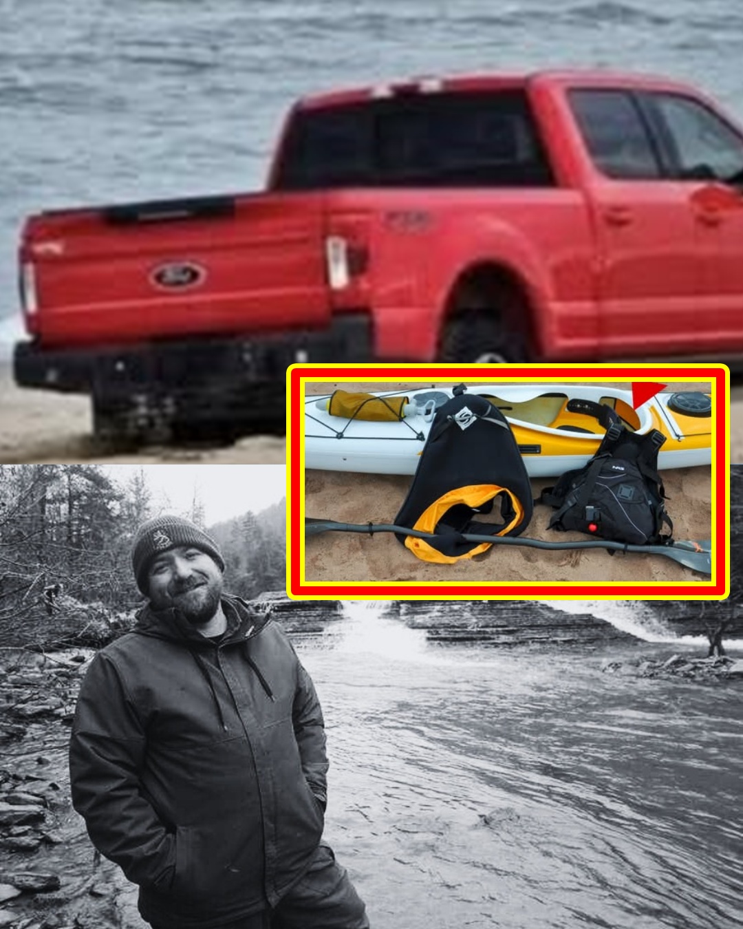 Right now: The latest trace of Palmer’s has been found, the kayak drifted ashore near the missing man’s pickup truck in North Carolina