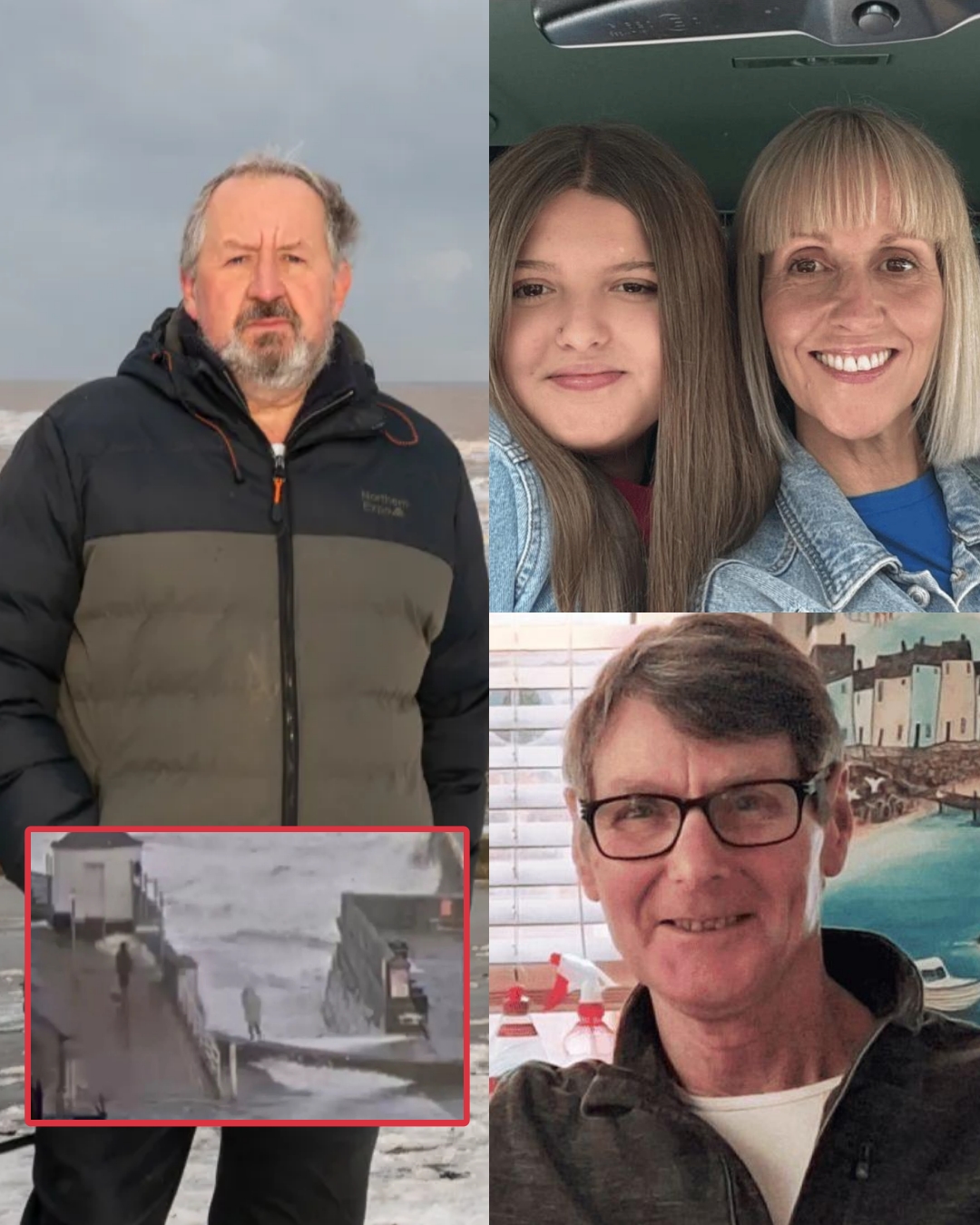 Witnessed in horror: Elderly man tried desperately to save a mother and her teenage daughter as powerful waves dragged them away before his eyes…