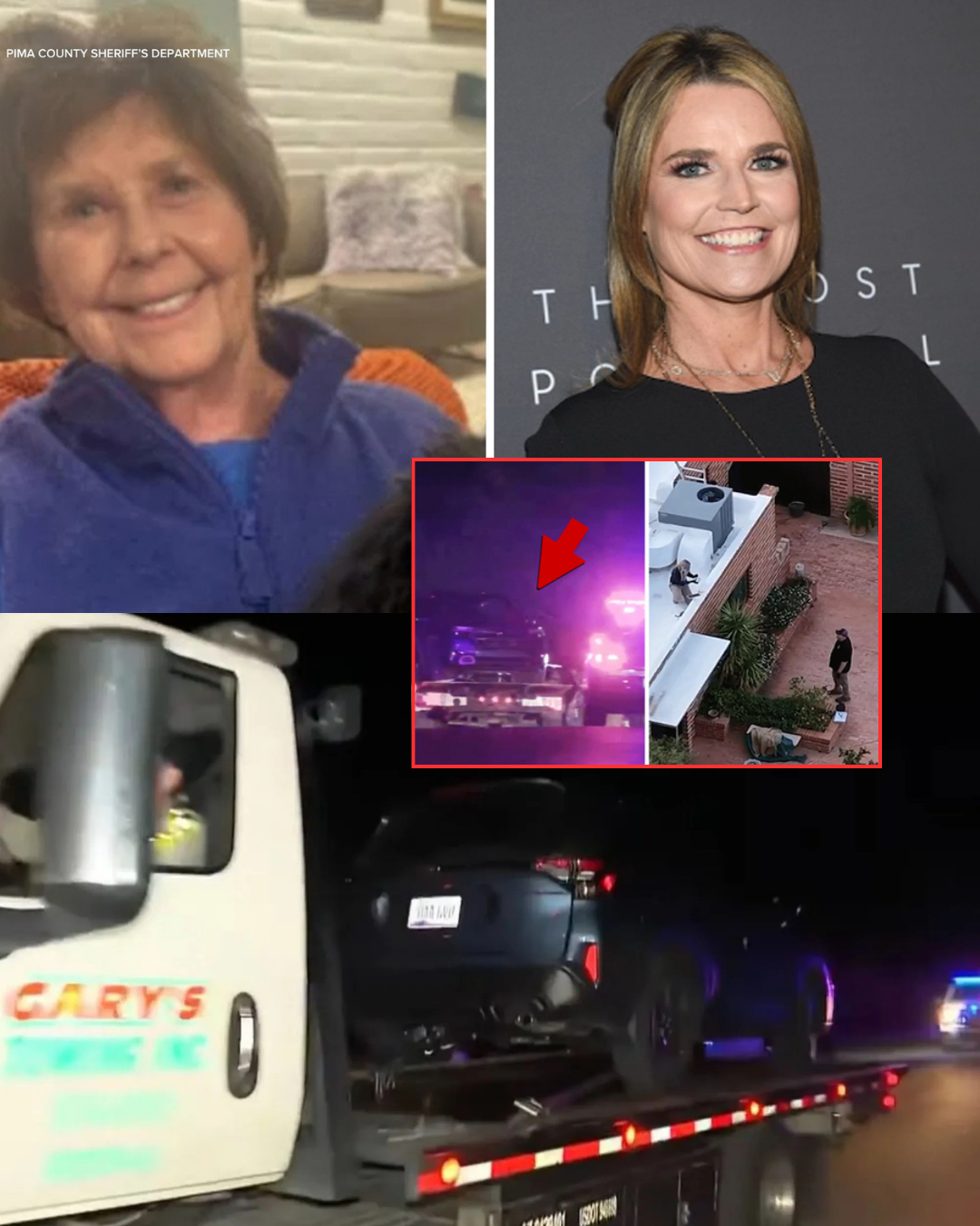 Breaking: Savannah Guthrie’s Mother’s Car Towed From Arizona Home as She Remains Missing