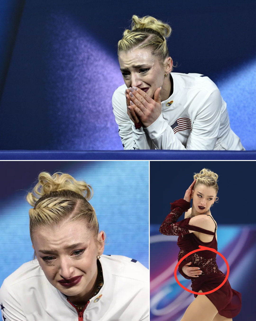 Controversial Moment: A spectator’s camera angle appears to highlight a costly error by Amber Glenn during the 2026 Winter Olympics