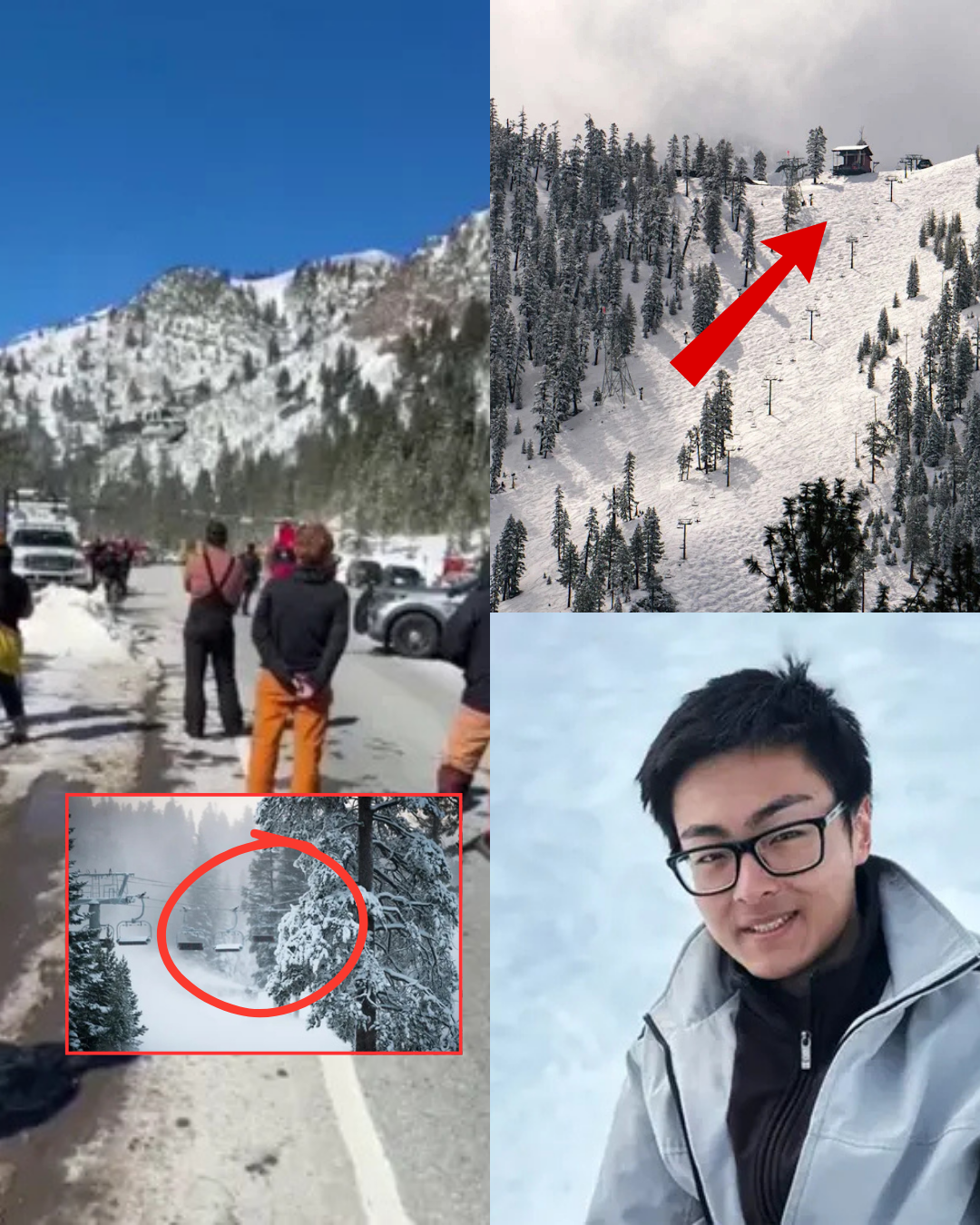 Surveillance footage from a ski resort captured the avalanche in Tahoe that claimed the lives of two men, all within just 1 minute and 30 seconds