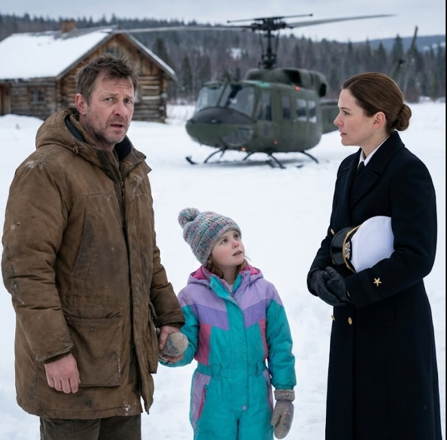 Single dad veteran gave up his 1st-class seat for a burned woman… the next morning, a helicopter landed outside his cabin…