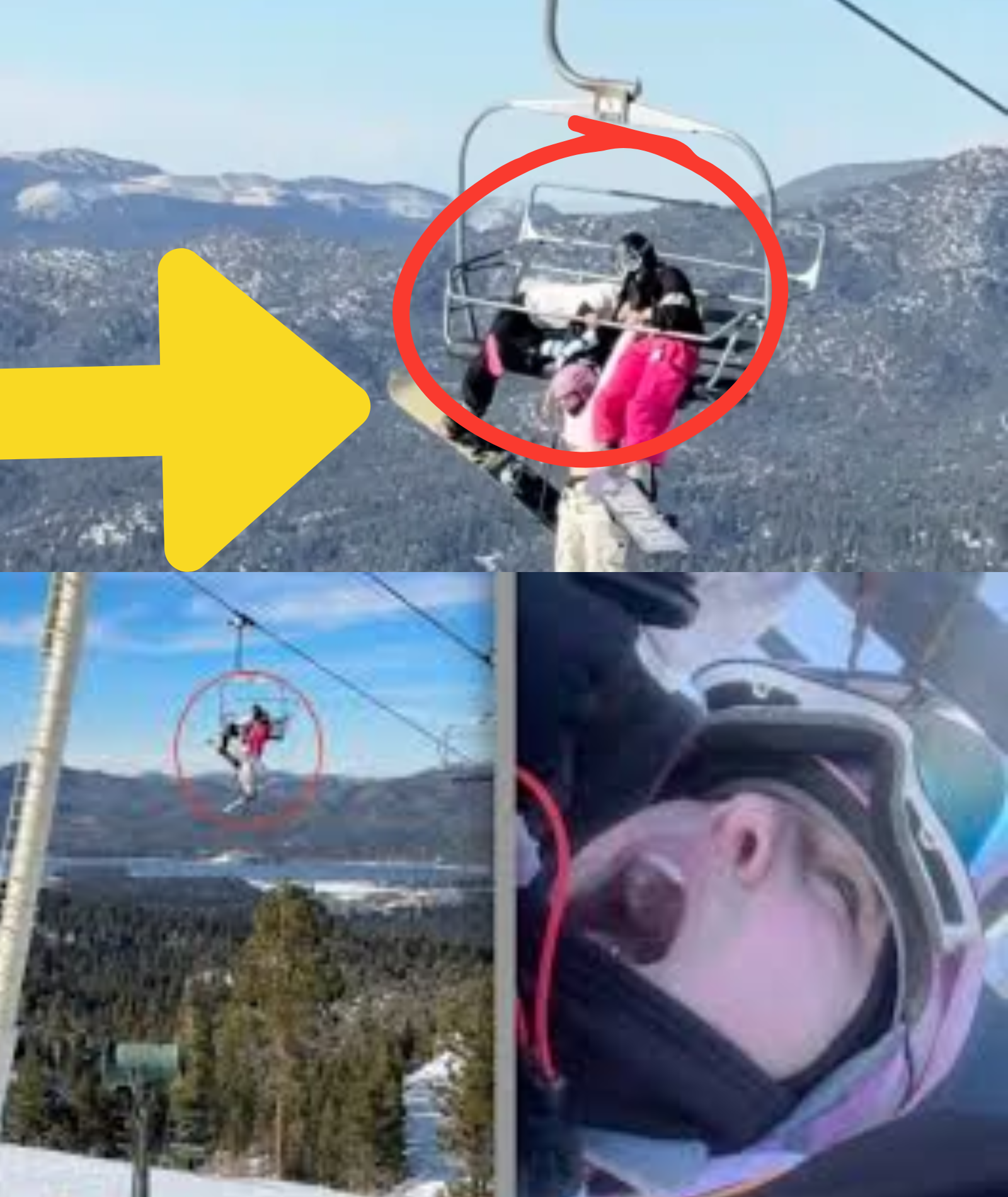 NEW UPDATE: Viral footage features a female skier in California left dangling above the ground as rescue efforts unfold — the final 10 seconds are especially intense