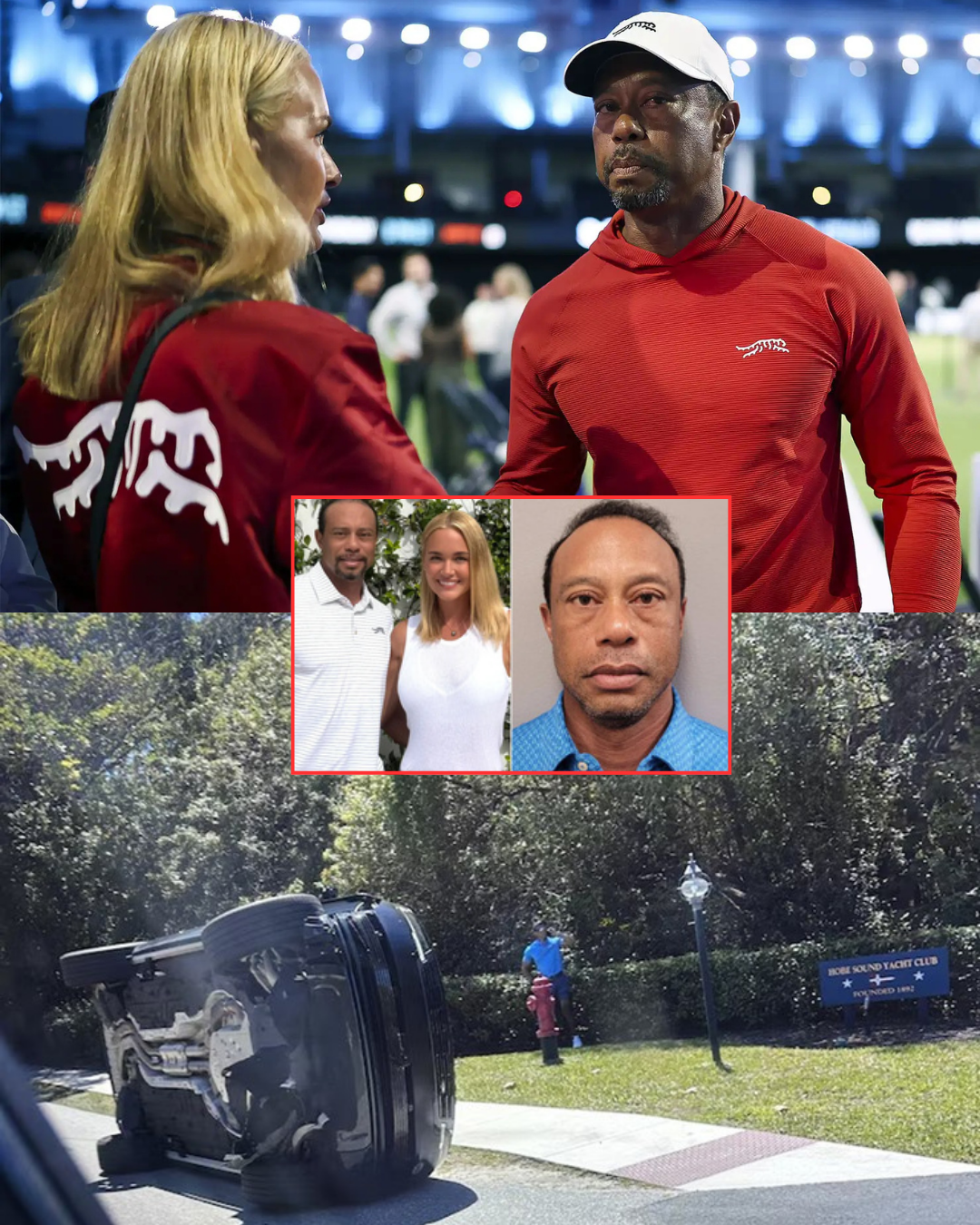 SURPRISE MOVE: Just moments after Tiger Woods was released from the police station, his girlfriend suddenly did something no one expected