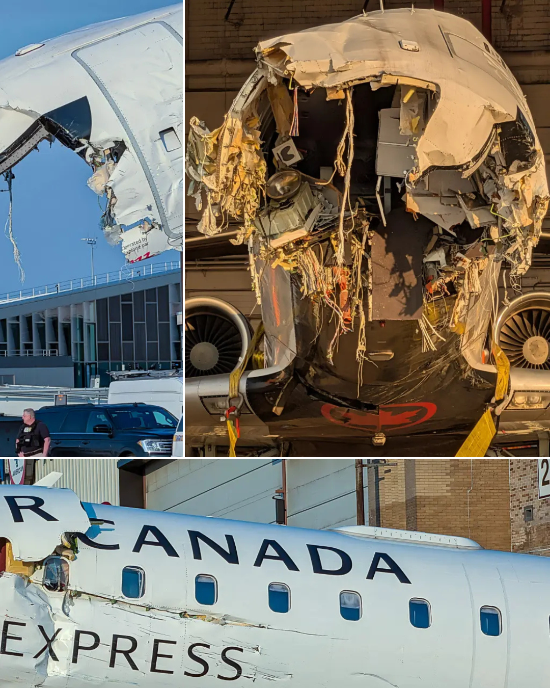 Sh0cking Close-Up Images Reveal the Severe Damage to the Air Canada Aircraft After the LaGuardia Crash