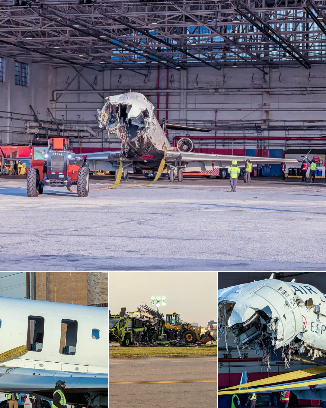 Close-Up Images Show the Devastating Damage to the Air Canada Plane After the LaGuardia Crash