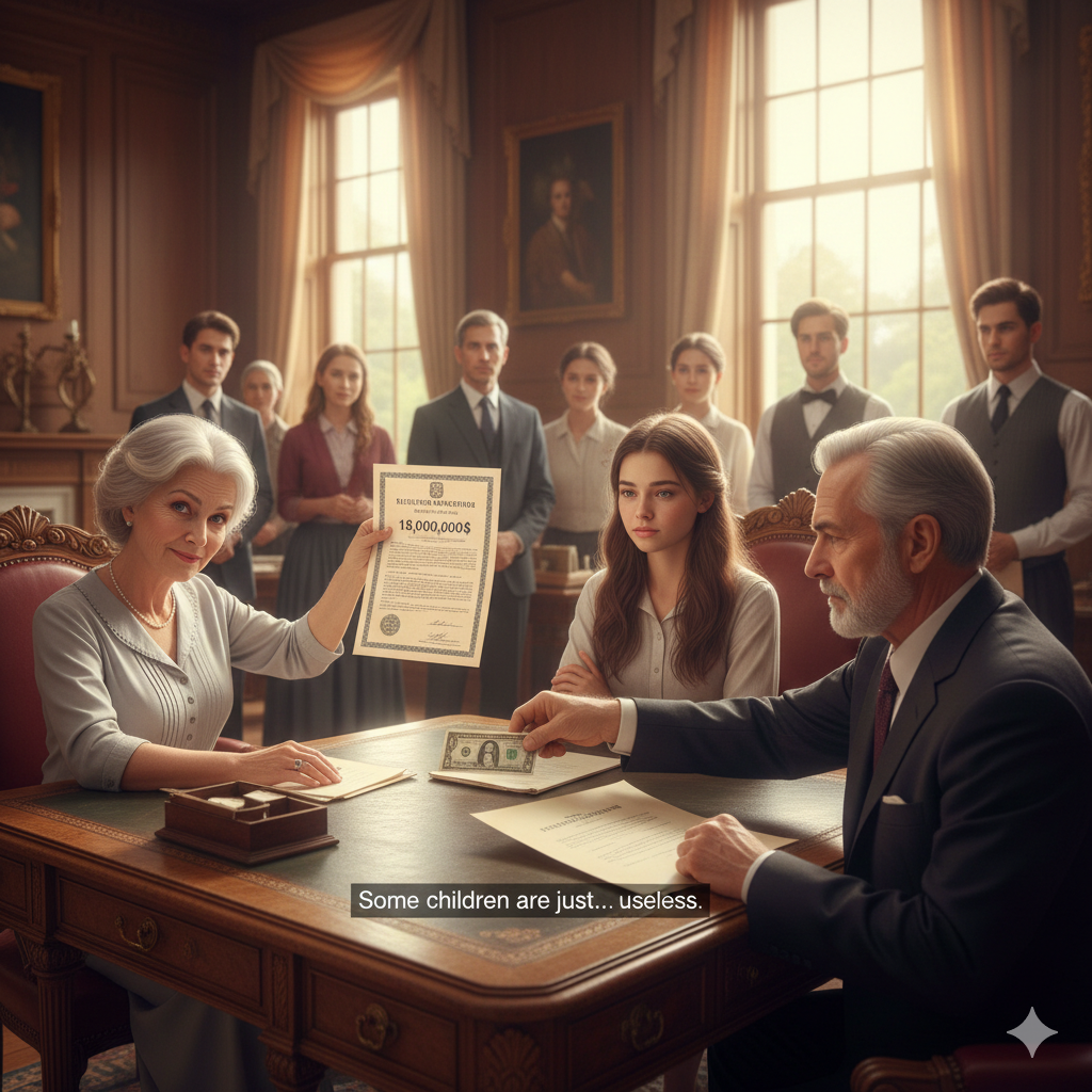 While reading the will, my parents smiled as they handed my sister the $18 million inheritance and pushed a crumpled five-dollar bill toward me, saying, “Some kids are just… useless.”