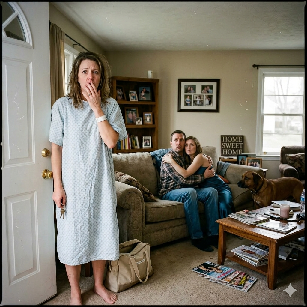 A woman lay alone in the hospital after giving birth, as her husband left to sleep at home—until a late-night call from her neighbor exposed a shocking secret about his midnight actions that left her devastated….