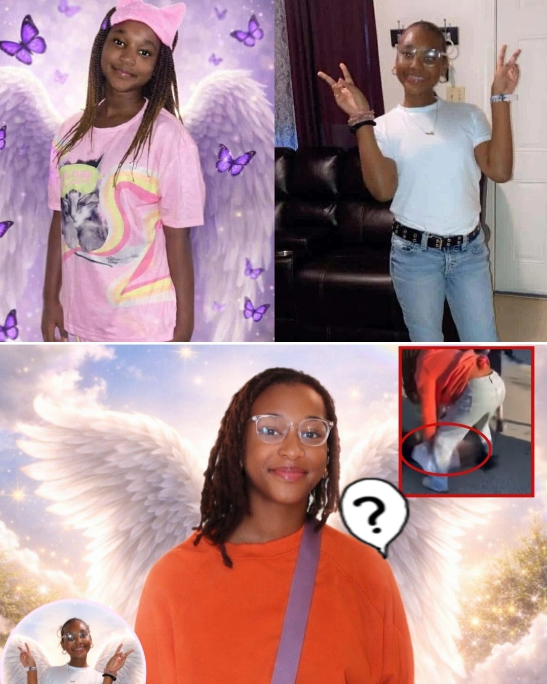 In the leaked classroom video, Jada West is sitting with a friend when she suddenly turns around after hearing an unusual sound. The video freezes at the moment the girl in the black dress utters a cryptic sentence…