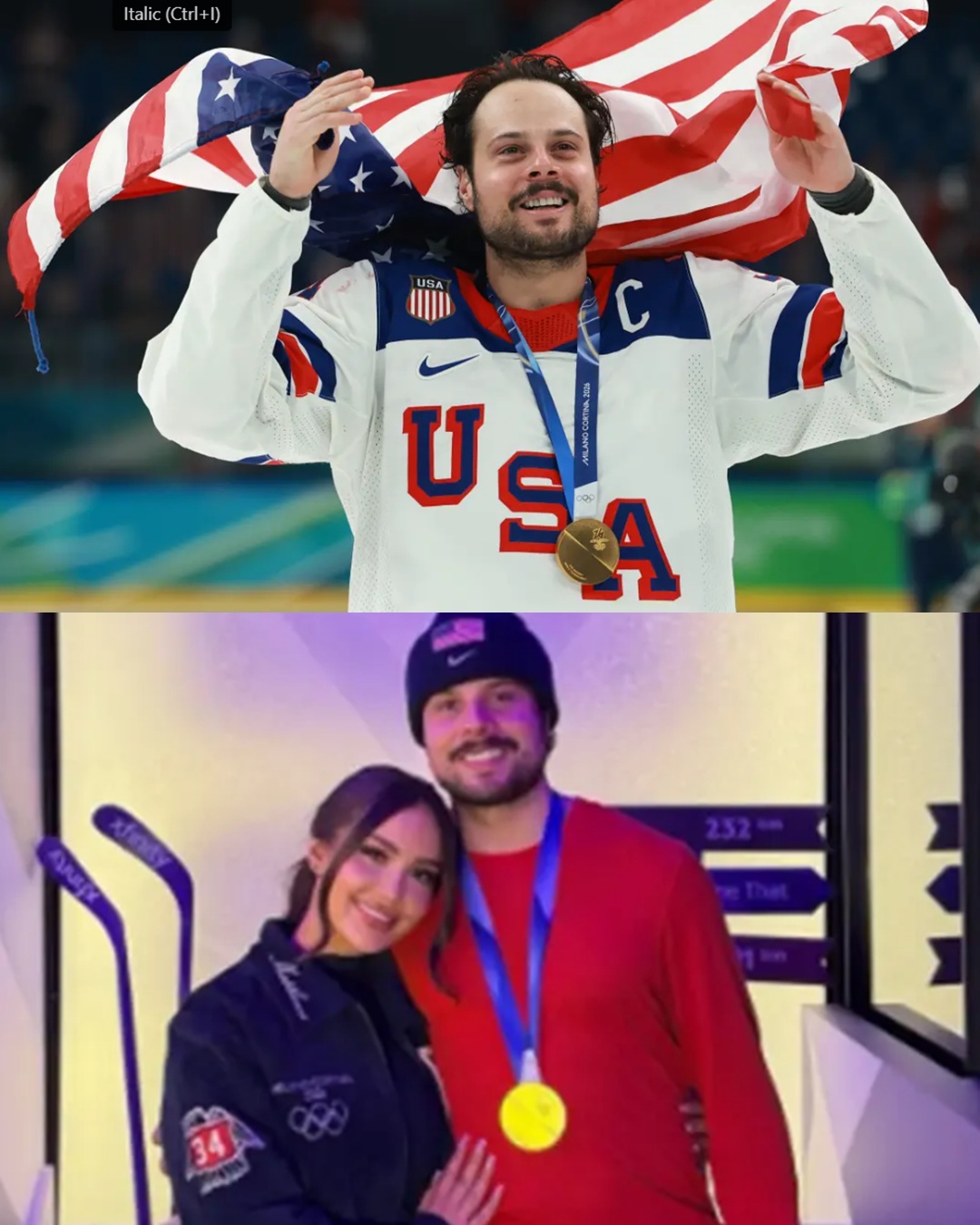 Immediately after the moment of winning the championship with his teammates at the Olympics, Auston Matthews caused a ‘stir’ on social media when he publicly revealed his romantic relationship for the first time. The special information about her is..