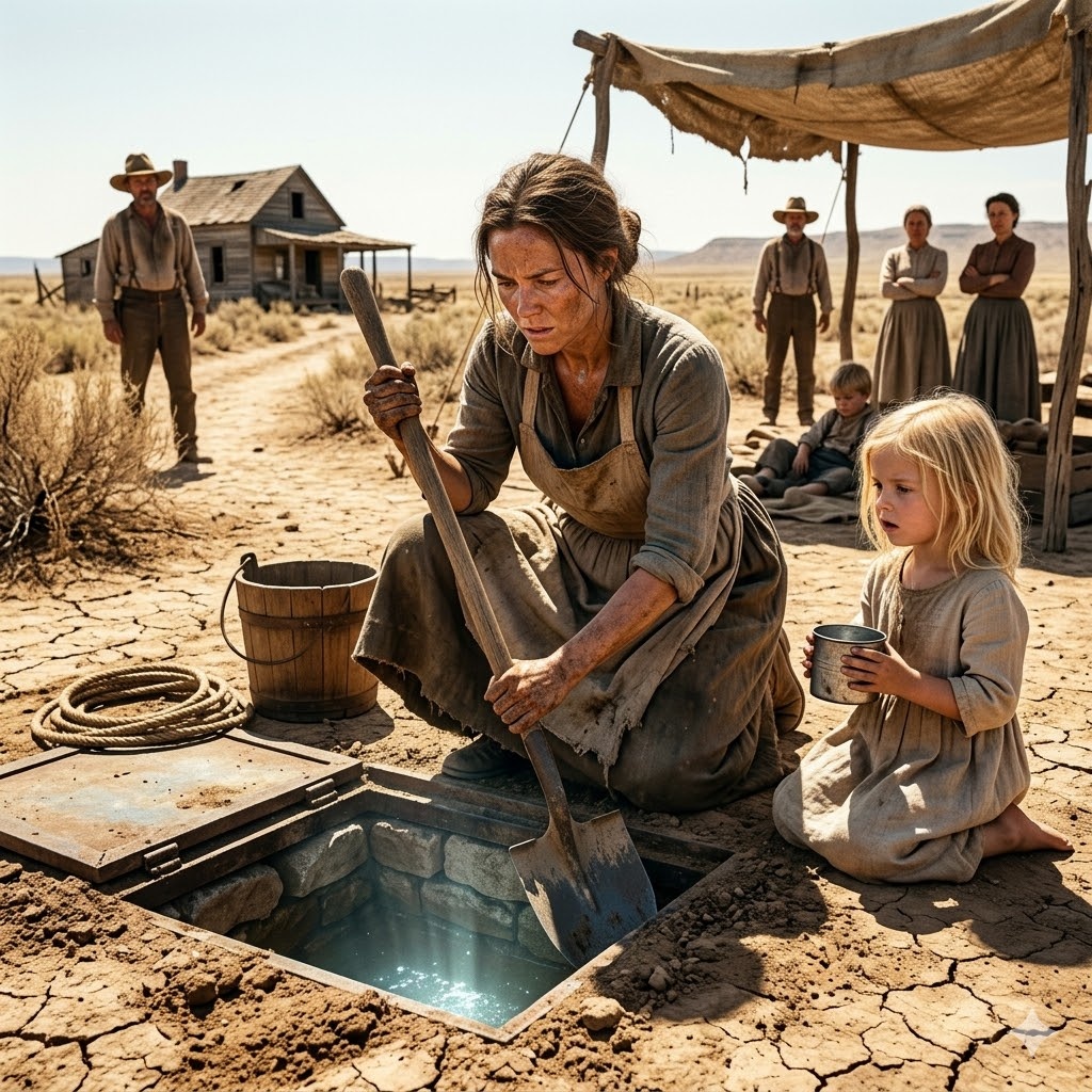 The Widow Bought the Deadest Piece of Land in Texas—Then She Dug Deep Enough to Uncover the Secret That Could Save the Whole Town When Evelyn Parker stepped off the wagon and heard the ground crack under her boots