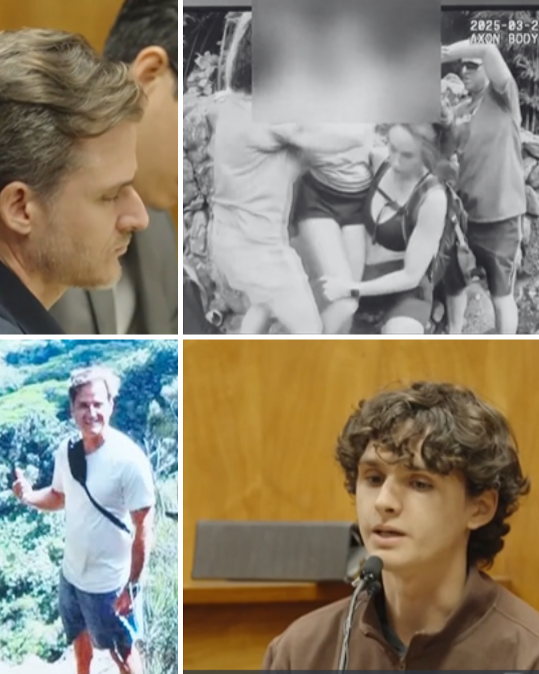 SILENCE BROKEN: In an emotional courtroom scene, the Hawaii doctor’s son cries uncontrollably while alleging his father admitted everything in a post-hike FaceTime call