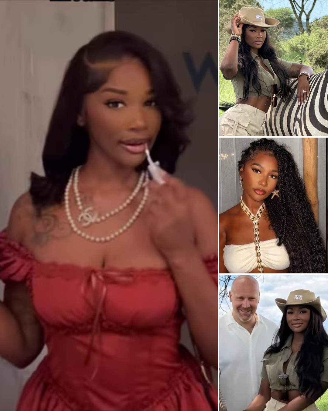 Security footage released after the mysterious d3ath of a female influencer in Tanzania shows a third person appearing after her fiancé