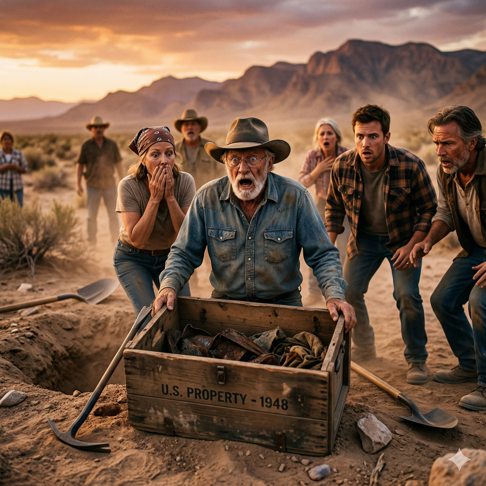 The old man had buried a wooden crate in the desert five years ago โ then one day, when they dug it up, he and the villagers were shocked to discover it.