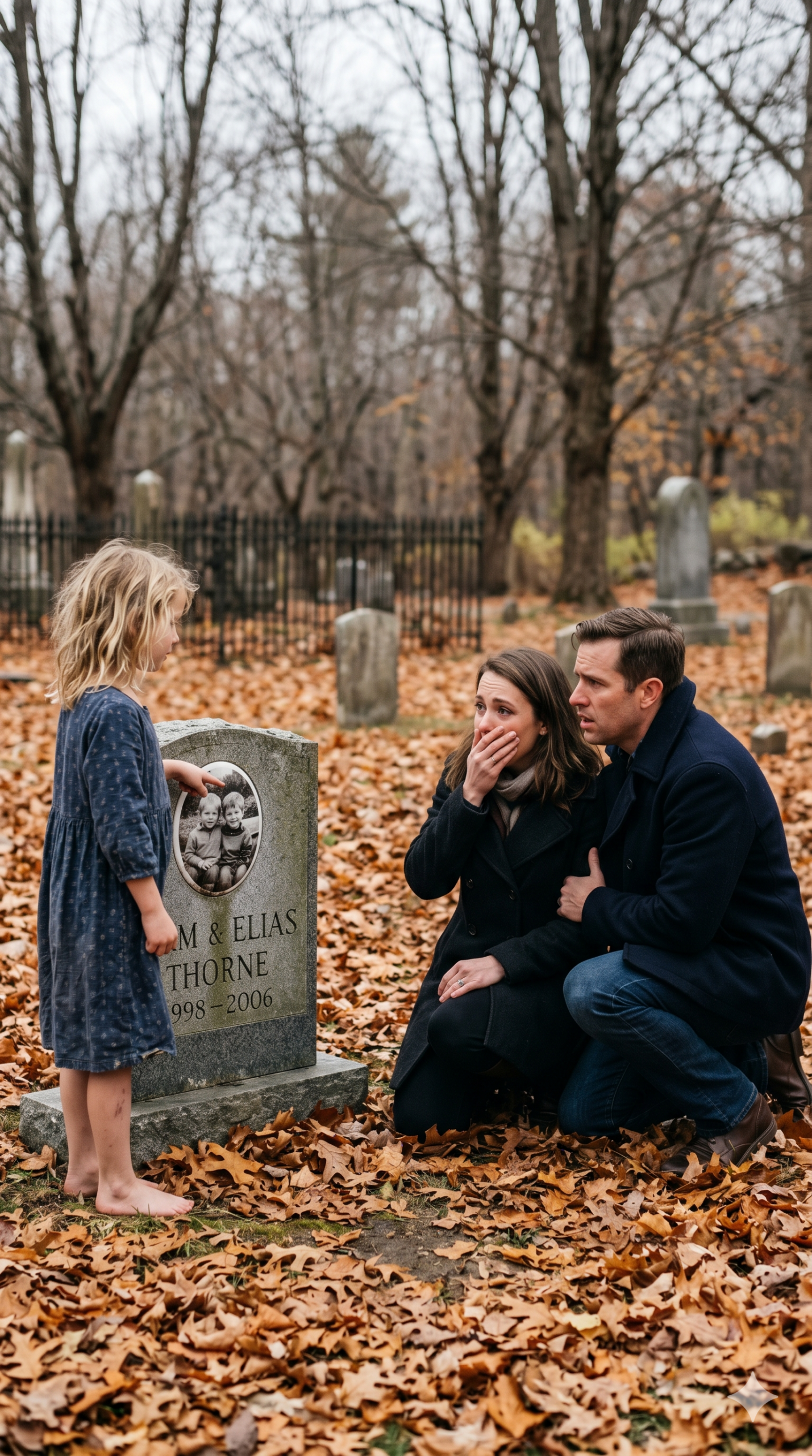 THEY VISITED THEIR SONS’ GRAVE… BUT A STRANGE CHILD KNEW SOMETHING NO ONE ELSE COULD The cemetery was too quiet.