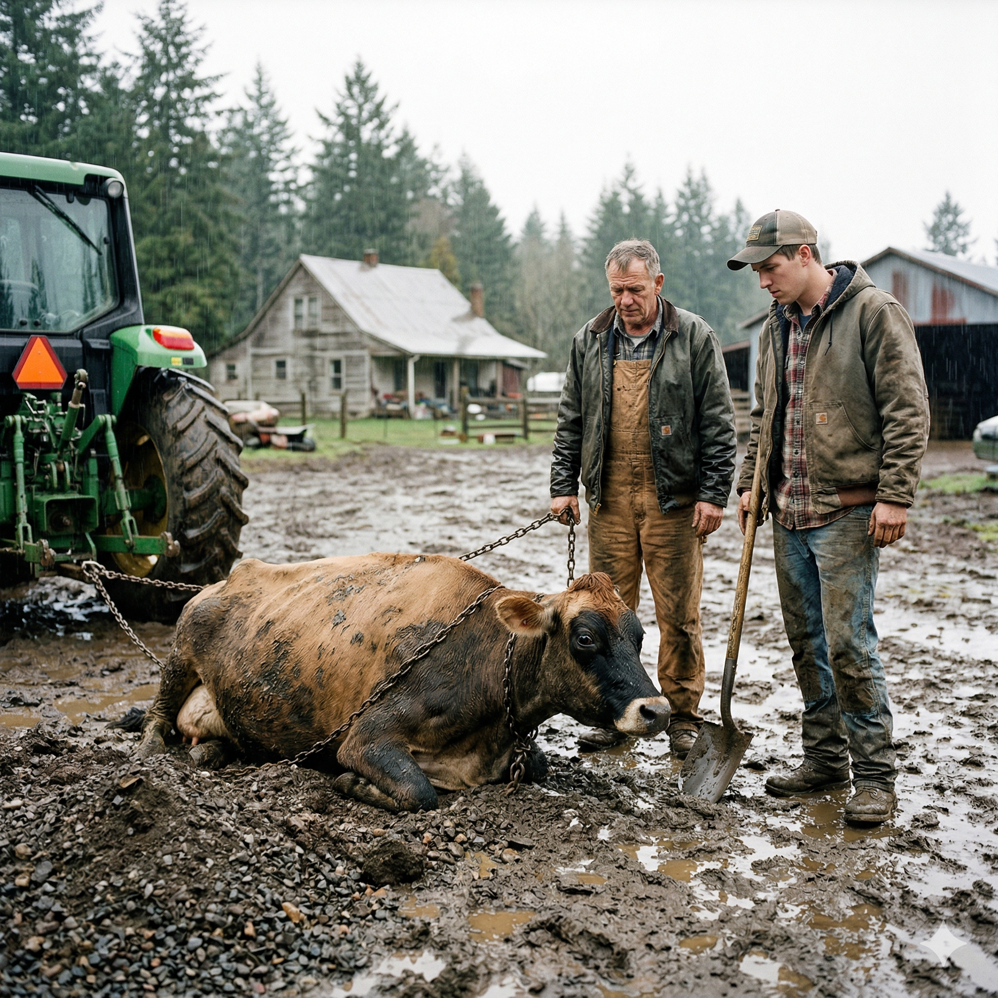 WE BURIED THE SAME COW THREE TIMES THIS WEEK. THIS MORNING, SHE’S BACK IN HER STALL.