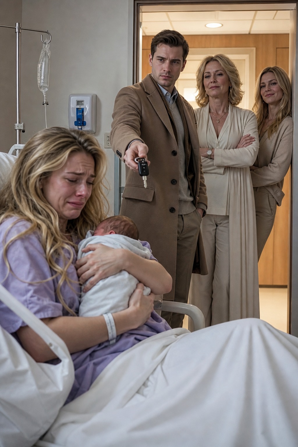 Left alone in the hospital after childbirth with the cold words “take the bus home,” the wife made two quiet calls—while her husband was celebrating, his entire career collapsed within minutes
