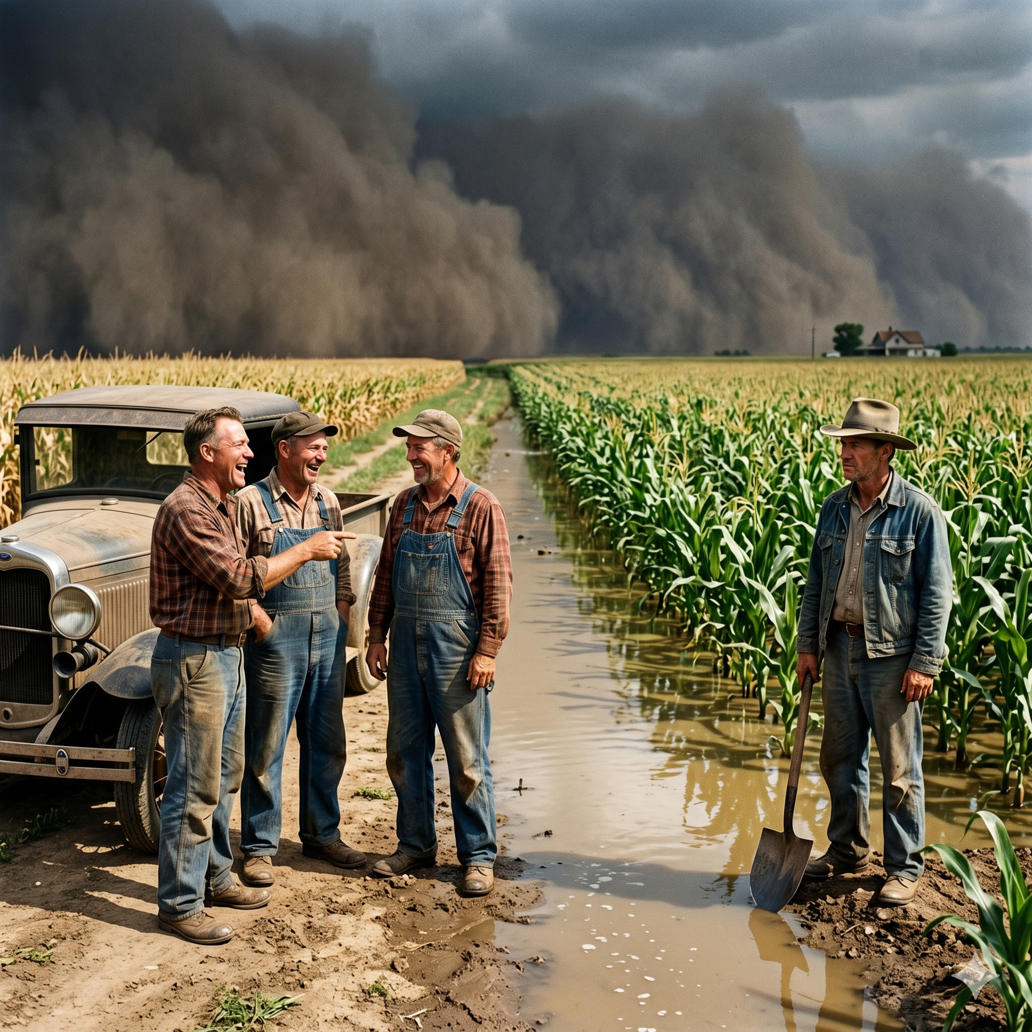 They Laughed When He Flooded Half His Cornfield… Then the Dust Storm Came