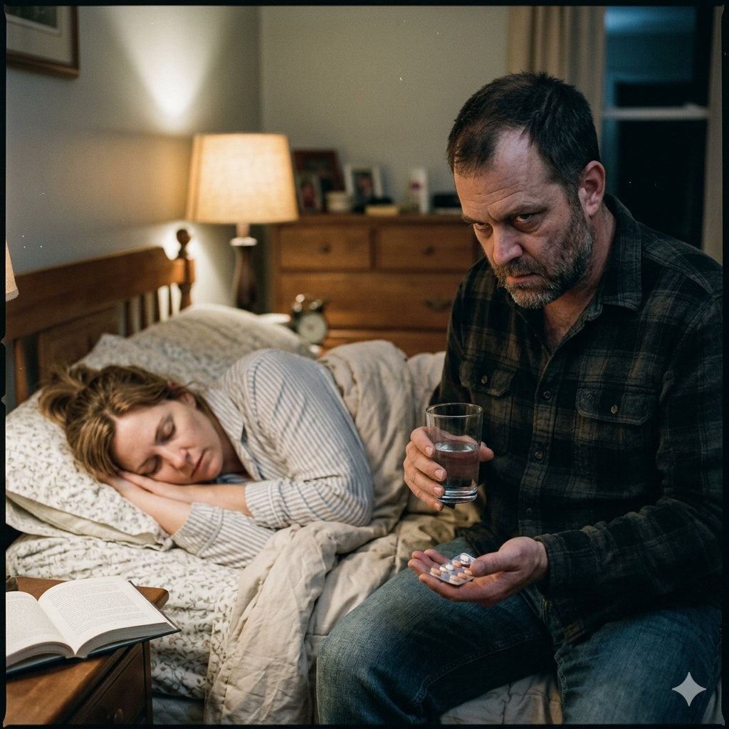 Every night, my husband made me take pills ‘to help me sleep’—until the night I pretended to swallow them and discovered that at 2:47 a.m., he put on gloves, carried a camera, and called me ‘Patient V.R