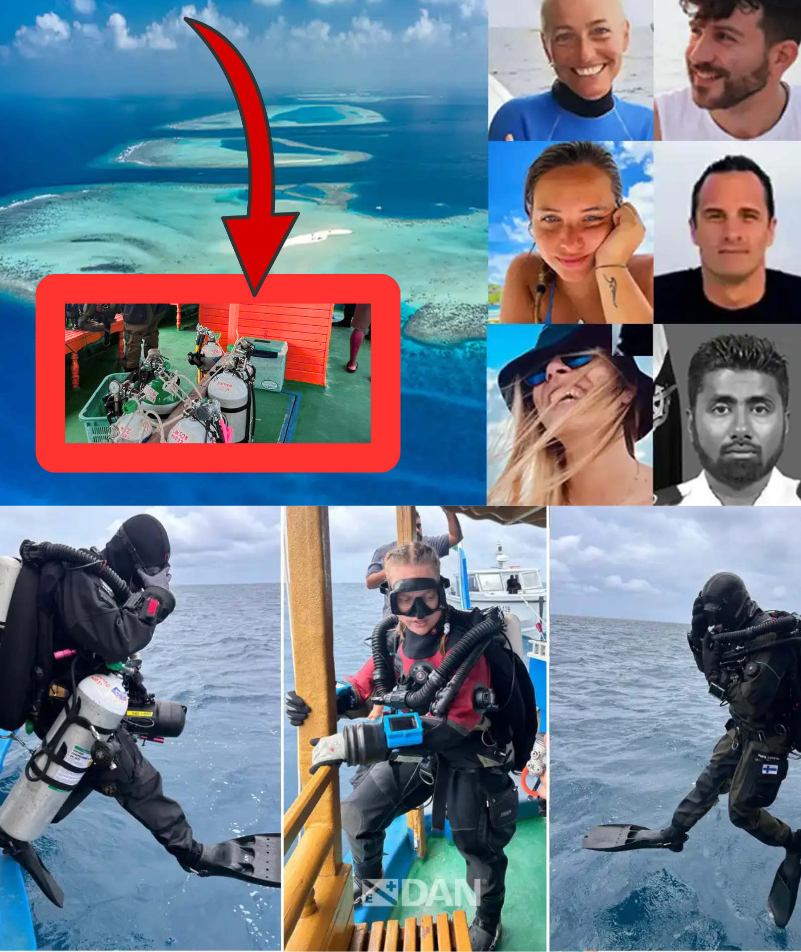 THE CASE OF 5 ITALIANS WHO DIED in the Maldives takes a new turn: Authorities confirm that all 5 oxygen tanks were contaminated with mysterious toxic gas