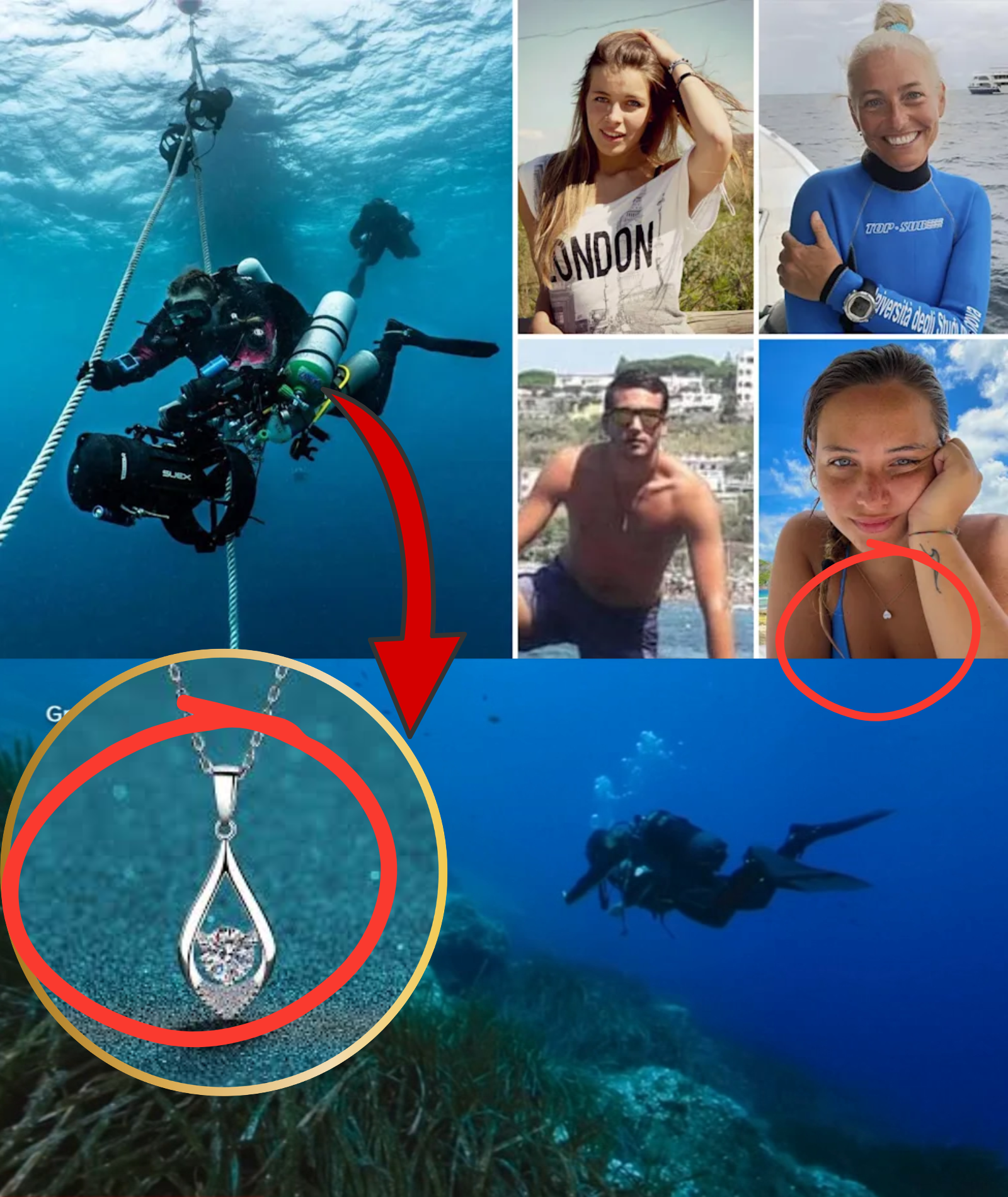 LATEST: Police discover a mysterious audio recording hidden inside the necklace of a deceased Italian diver, possibly revealing the truth beneath the Maldives cave