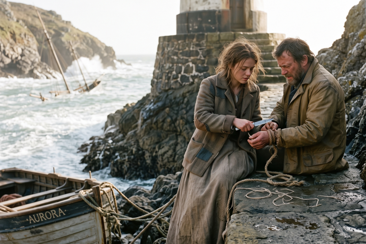 I Was Sent to the Lighthouse Keeper No Woman Would Marry — Then I Cut Rope Burns From His Wrists and Found the Ship My Fiancé Sank