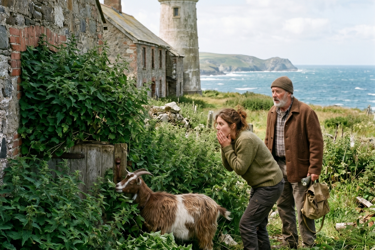 They Told Me the Old Lighthouse Farm Was Empty… Until the Goat Found the Door Under the Nettles