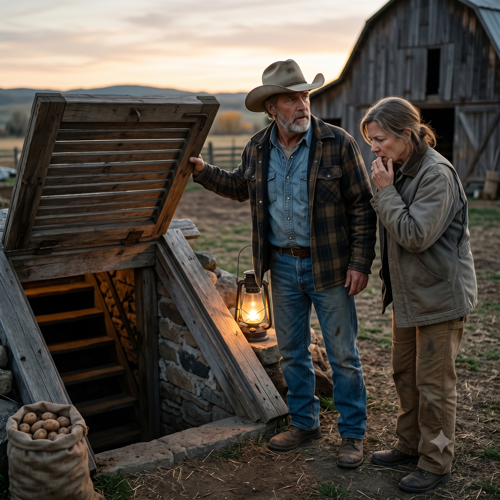 I Opened the Root Cellar to Save Our Seed Potatoes… Then Something Below Knocked Three Times
