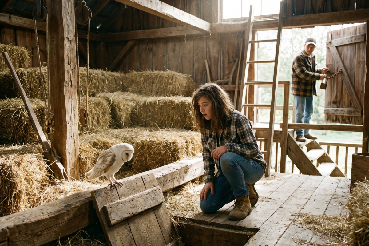 My Brother Locked Me in the Hayloft… Then the Barn Owl Showed Me the Door Under the Floor