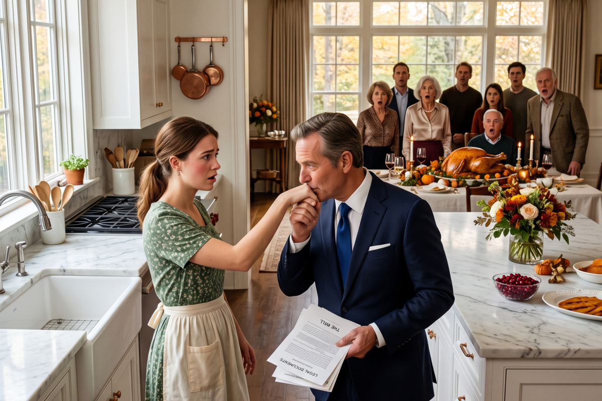 At 5:00 PM, I was forced to baste the turkey like a housemaid… and by 7:00 PM, my father’s multimillion-dollar business empire officially hit a dead end.