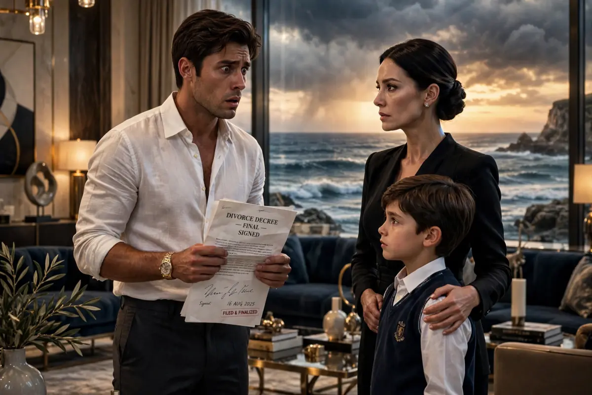 He thought they were still husband and wife all these years… but aboard his private jet, he discovered she had secretly divorced him three years ago, married another man, and the witness on the papers was his own mother