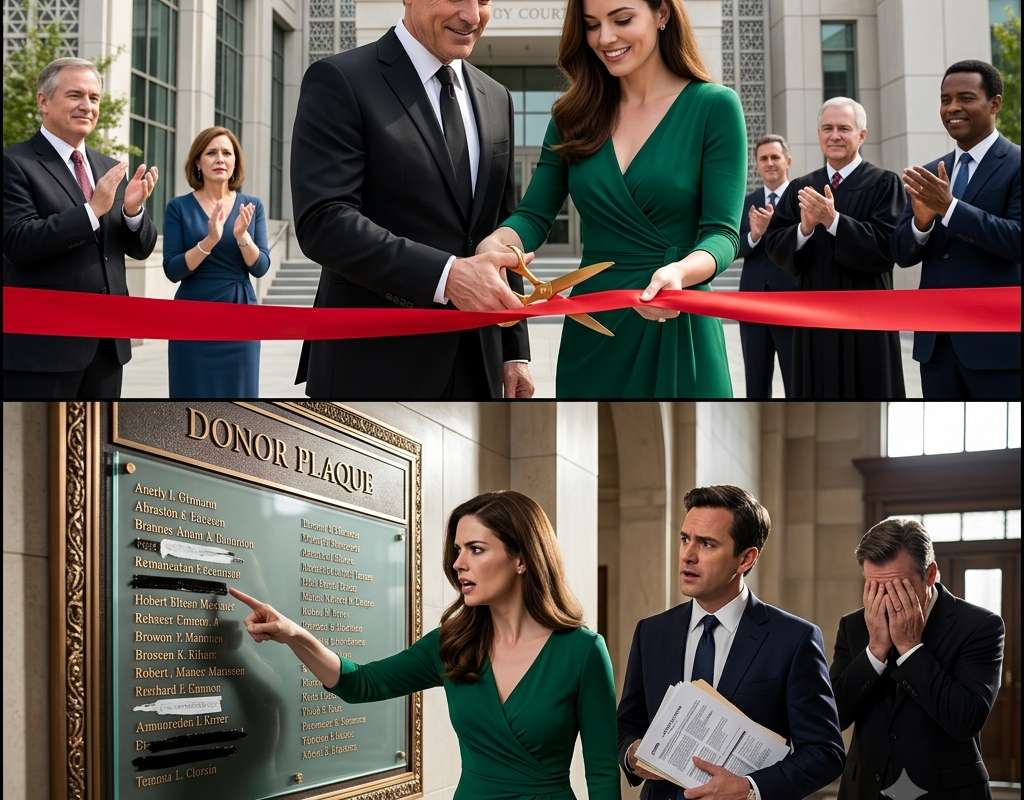 He Let His Mistress Cut the Ribbon on My Father’s Courthouse Wing — Then the Donor Plaque Exposed the Missing Money