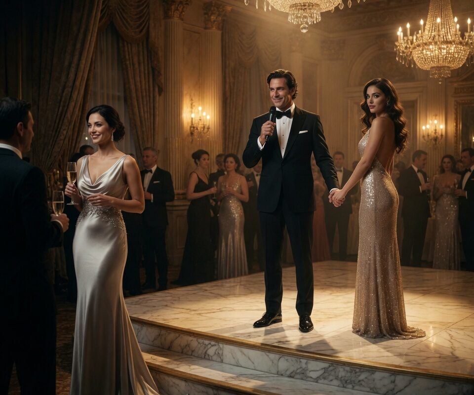 At our 10th wedding anniversary party, my husband arrived with a young, glamorous woman and announced to 200 guests that she was the true love of his life. I simply smiled—and five minutes later, his perfect world came crashing down.