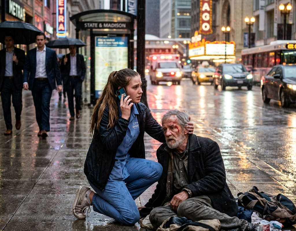 Everyone Walked Past the Injured Stranger… Except One Poor Waitress—She Had No Idea He Was a Billionaire CEO