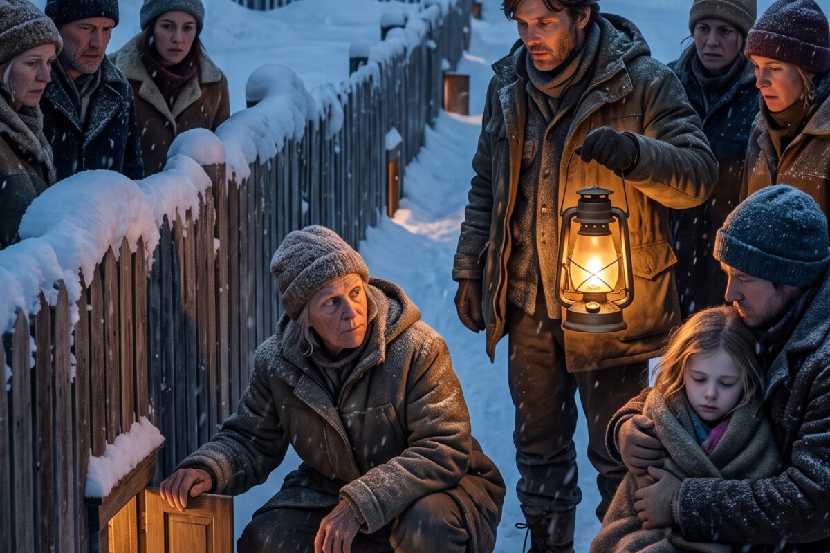 The Town Laughed When She Built Tiny Doors in Every Fence — Until the Snow Trapped the Stray Animals Outside
