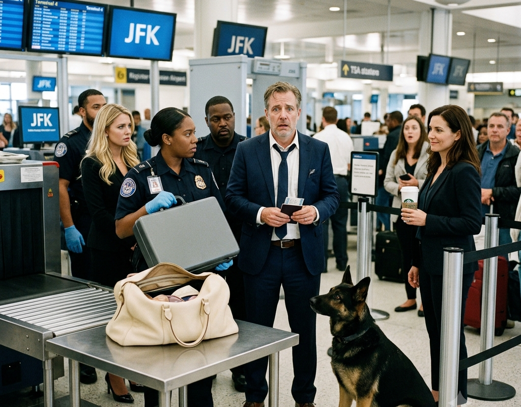 He Tried to Frame Me Before Our Flight… Until the K9 Dog Sat Beside His Mistress’s Bag and Exposed Everything