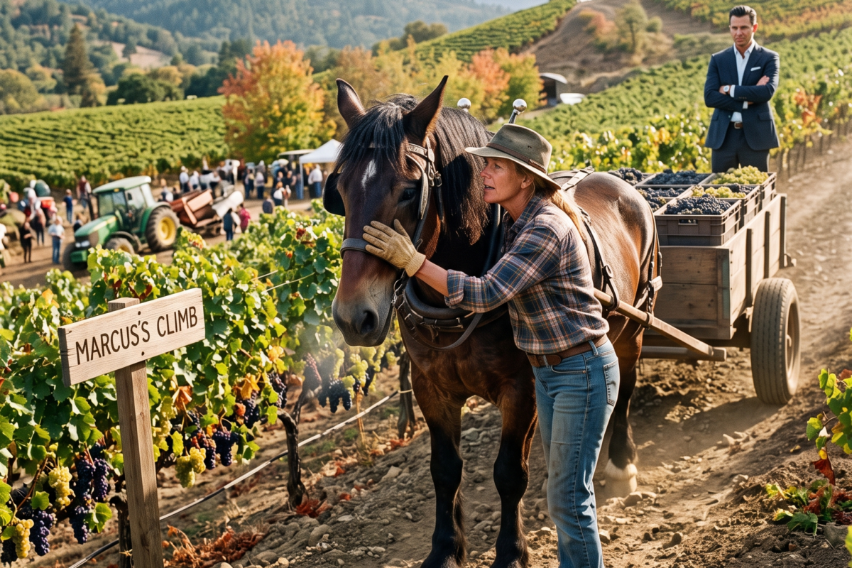 A Vineyard Owner Called Her Rescue Horse Worthless — Then the Harvest Festival Was Saved