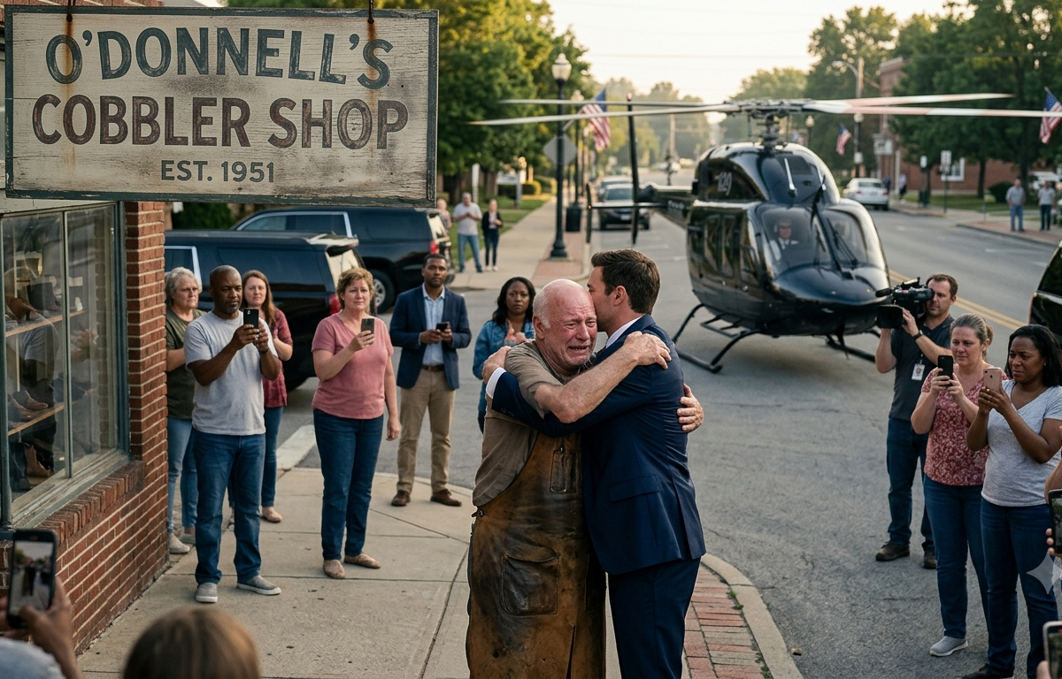 Everyone Laughed at the Old Shoemaker—Until a Billionaire Landed by Helicopter and Called Him the Man Who Changed His Life