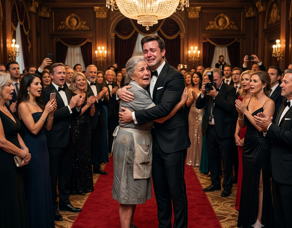 Security Threw an Elderly Janitor Out of an Awards Ceremony—Minutes Later, the CEO of the Year Walked Off the Stage and Called Her “Mom”