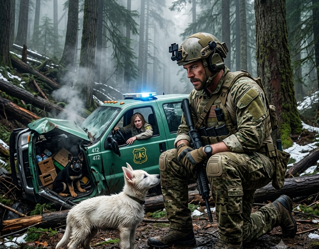 “A NAVY SEAL HEARD A STRANGE SOUND IN THE WOODS—THE LITTLE WHITE PUPPY’S SECRET LED HIM TO A LIFE-OR-DEATH DISCOVERY
