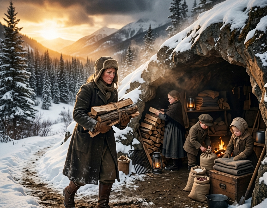 She Secretly Stocked a Hidden Cave Before Winter Arrived… Days Later, an Entire Valley Fought to Survive the Blizzard