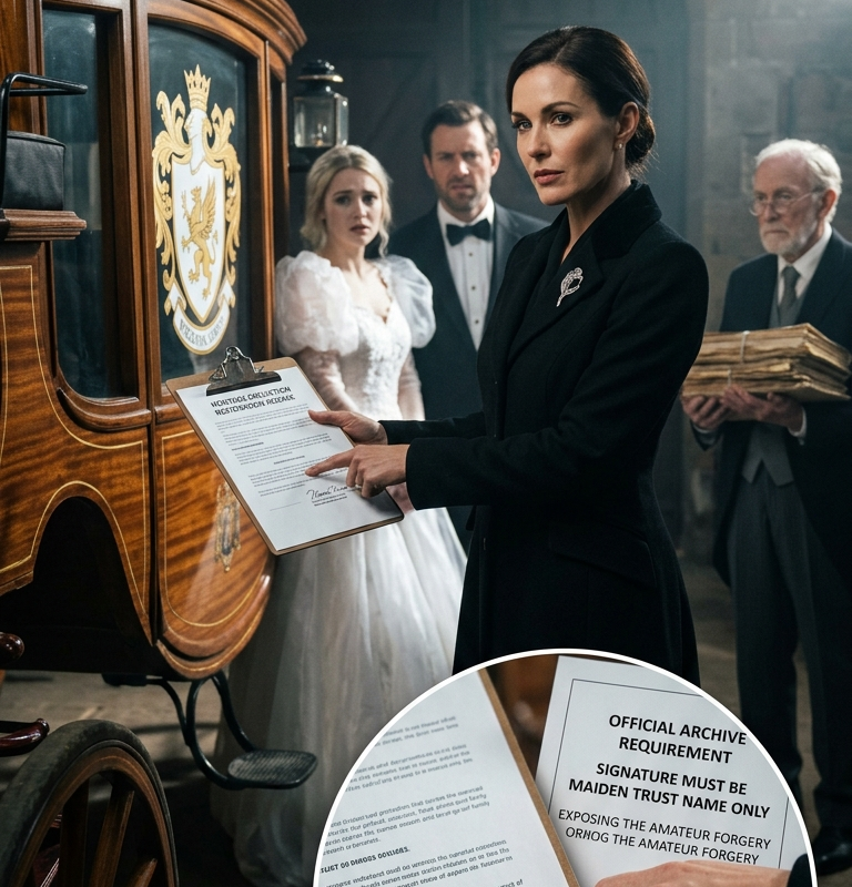 He Replaced My Family Crest on the Funeral Carriage With His Mistress’s Wedding Crest — Then the Archivist Found the False Signature