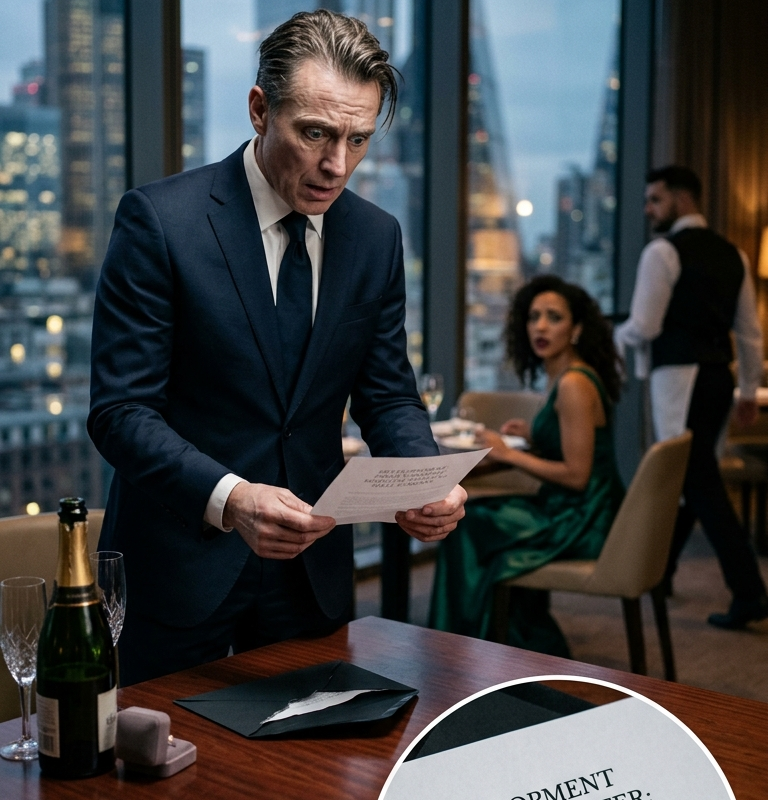 My Pregnant Wife Sent Me a Black Envelope at the Restaurant — Inside Was the Contract I Thought I Had Hidden