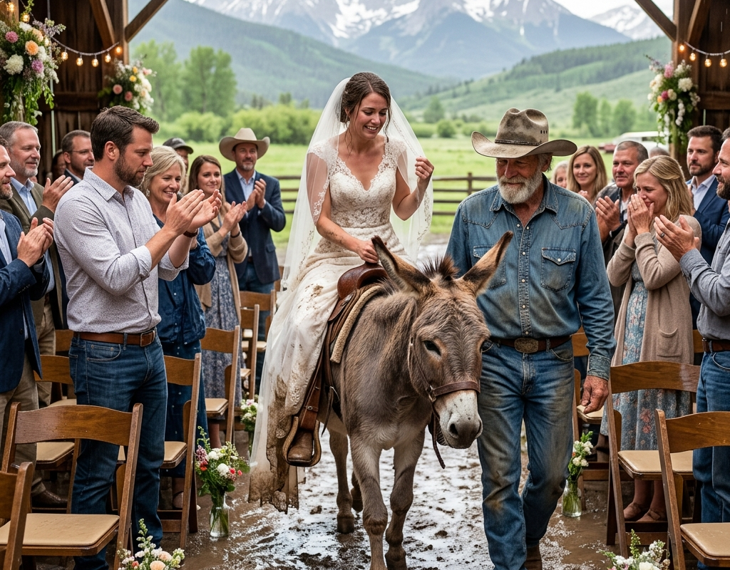 He Paid $25 for a Donkey Everyone Called Useless — Then It Carried the Bride Through a Flooded Mountain Road