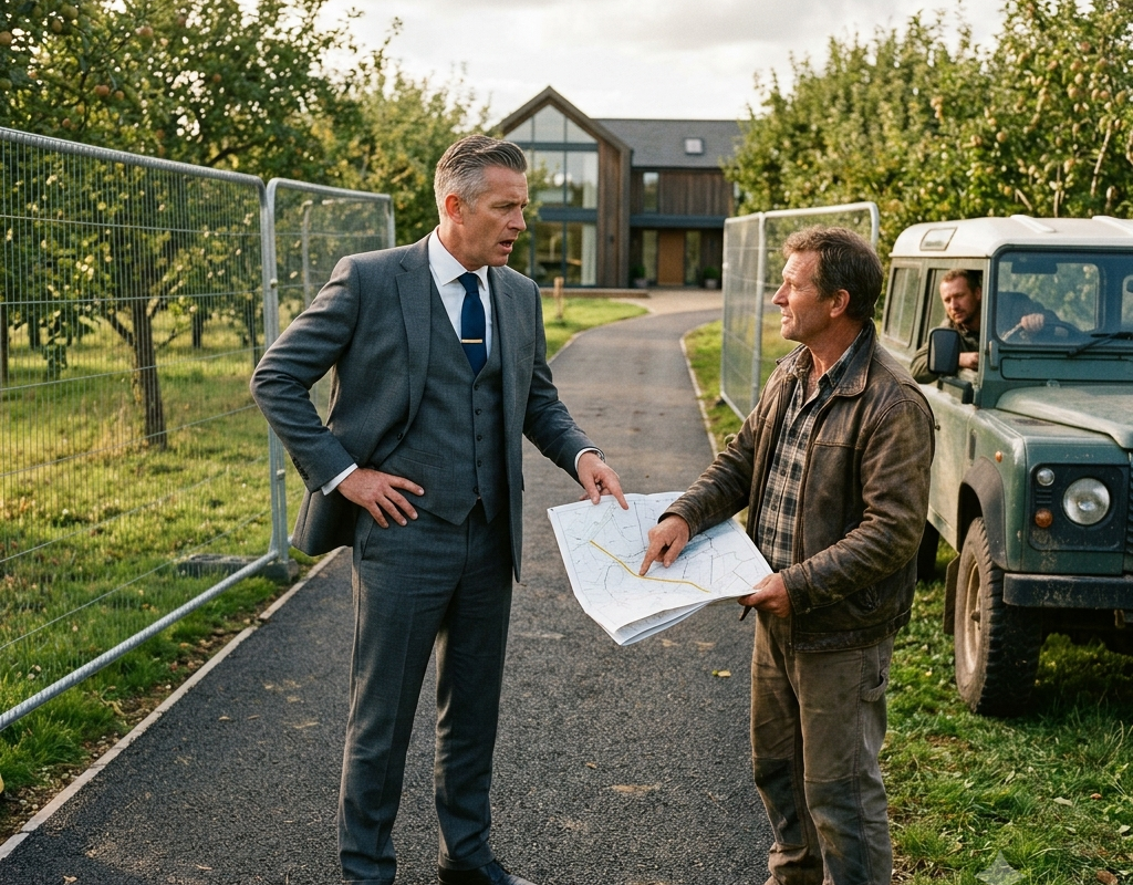 A Billionaire Put a Security Fence Across My Orchard Road—Then Learned His Guesthouse Driveway Was Built on My Delivery Easement