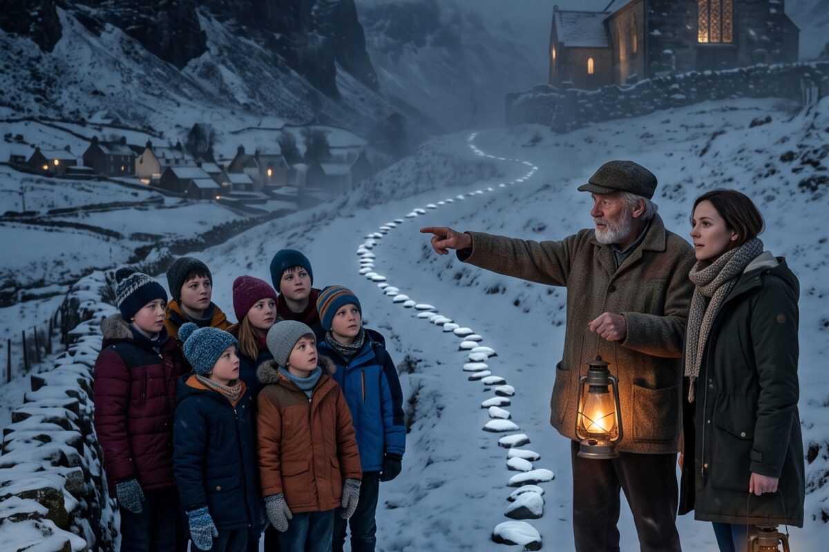The Town Laughed When He Painted Every Stone White — Until the Snow Took the Road Away
