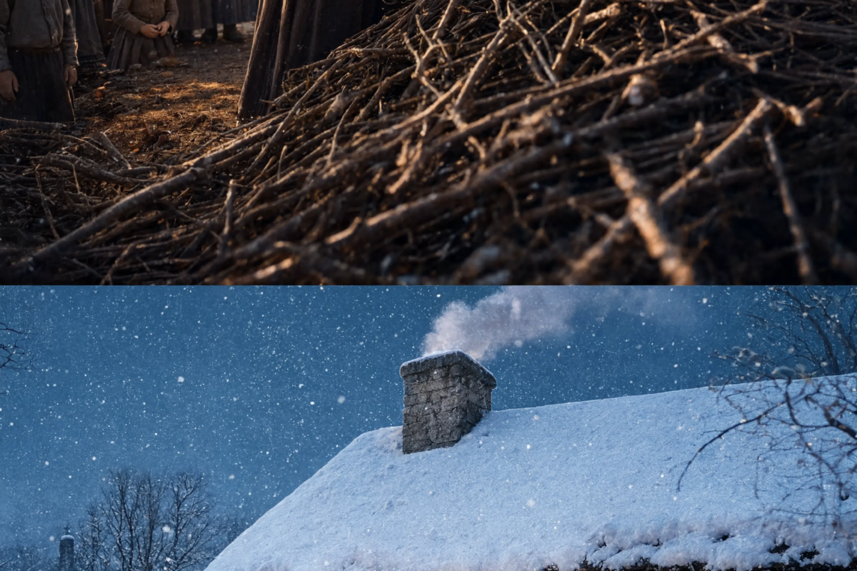 All summer long, the old woman worked under the blazing sun with her head uncovered, piling stacks of dry branches around her house. The entire village called her crazy—until winter arrived, and everyone realized she had known something they didn’t.